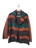 Ulla Johnson 59% Acrylic 25% Wool 16% Polyester 100% Polyester Stripes Black Orange Green Coat Size XS - photo 1