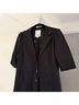 Jazmin Chebar Jeans Solid Black Blazer Size 3 - photo 4