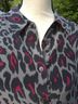 Equipment 100% Silk Animal Print Gray Red Black Long Sleeve Button-Down Shirt Size L - photo 7