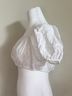 NLT 100% Cotton 100% Polyester White Short Sleeve Blouse Size M - photo 5