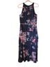 SLNY 100% Polyester Floral Multi Color Blue Cocktail Dress Size 14 - photo 1
