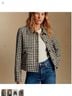 Sézane Checkered-gingham Black White Jacket Size 4 - photo 10