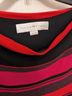 Lesley Evers Stripes Black Pink Orange Casual Dress Size S - photo 3