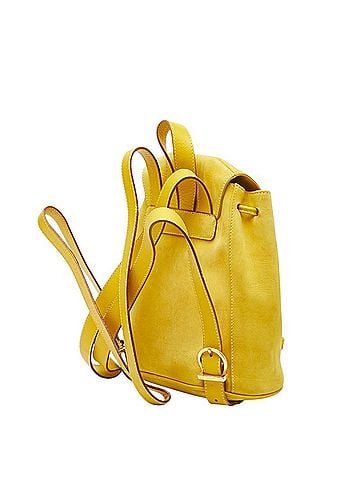 Salvatore Ferragamo Salvatore Ferragamo Gancini Mini Backpack, Yellow Leather, Women's (view 2)