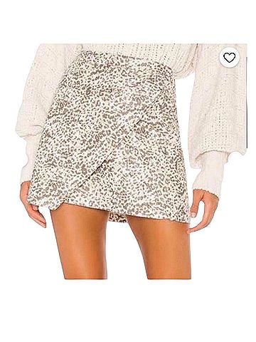 Free People Faux leopard Casual Skirt (view 1)