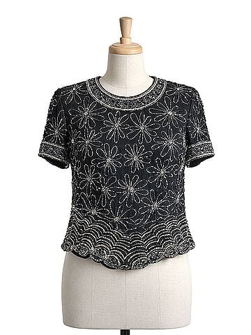Papell Boutique Evening Short Sleeve Blouse (view 1)