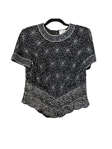Papell Boutique Evening Short Sleeve Blouse (view 2)