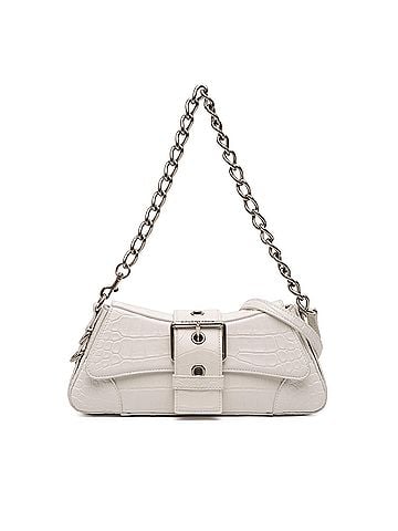Balenciaga Small Croc Embossed Leather Lindsay Satchel (view 1)