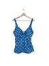 Boden Floral Blue Green Swimsuit Top Size 16 - photo 1