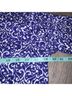 Chico's 100% Linen Floral Blue White Short Sleeve Blouse Size M - photo 8