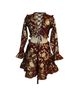 Altar'd State Floral Red Gold Cocktail Dress Size M - photo 2