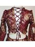 Altar'd State Floral Red Gold Cocktail Dress Size M - photo 3