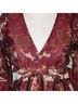 Altar'd State Floral Red Gold Cocktail Dress Size M - photo 8
