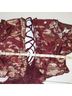 Altar'd State Floral Red Gold Cocktail Dress Size M - photo 12