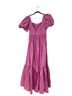 LoveShackFancy 100% Silk Solid Pink Cocktail Dress Size 6 - photo 1