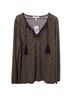 Michael Kors Print Brown Multi Color Long Sleeve Blouse Size M - photo 6