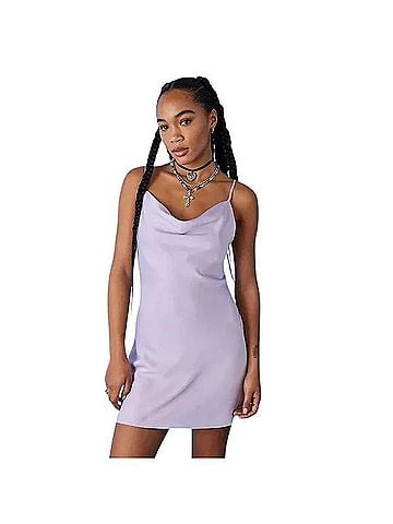 Urban Outfitters Mallory Cowl Slip Mini Dress Casual Dress (view 1)