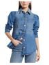 Express Solid Blue Long Sleeve T-Shirt Size S - photo 1