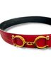Escada 100% Leather Red Black Belt Size M - photo 5