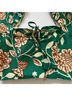 Sézane Floral Green Brown Ivory Short Sleeve Blouse Size 2 - photo 15