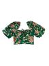 Sézane Floral Green Brown Ivory Short Sleeve Blouse Size 2 - photo 1