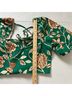 Sézane Floral Green Brown Ivory Short Sleeve Blouse Size 2 - photo 14