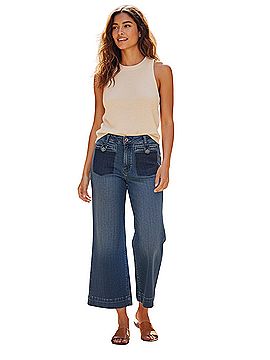 Pilcro by Anthropologie reworked high rise crop Jeans (view 1)