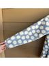 Hanna Andersson 100% Recycled Polyester Polka Dots Blue White Jacket Size 10 - photo 4