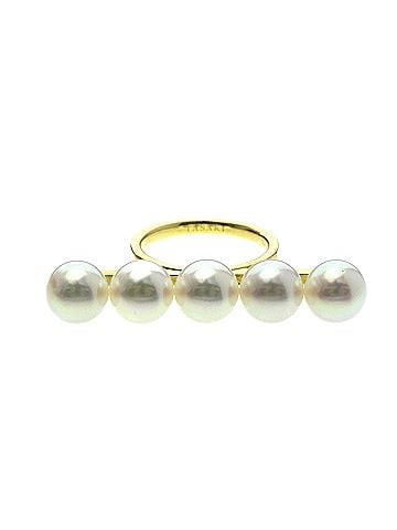 Tasaki Tasaki Balance Signature Ring R4398 Yellow Gold (18K) Fashion Pearl Band Ring Gold (view 1)