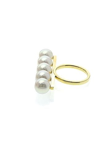 Tasaki Tasaki Balance Signature Ring R4398 Yellow Gold (18K) Fashion Pearl Band Ring Gold (view 2)