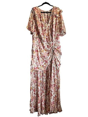 Veronica Beard mick floral metallic silk maxi Cocktail Dress (view 1)