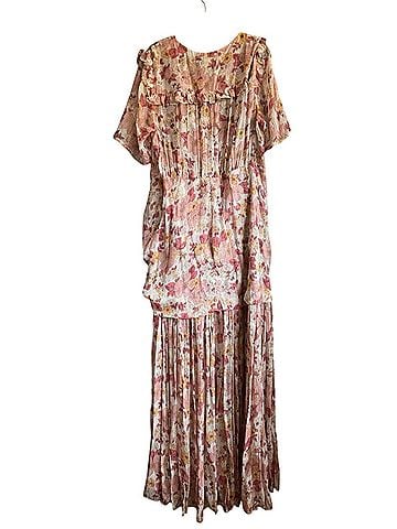 Veronica Beard mick floral metallic silk maxi Cocktail Dress (view 2)