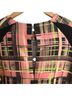 Marissa Webb Plaid Pink Black Short Sleeve Blouse Size 4 - photo 2