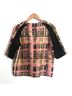 Marissa Webb Plaid Pink Black Short Sleeve Blouse Size 4 - photo 5