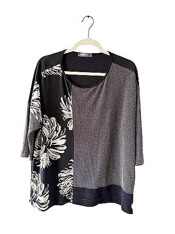 Alembika Mixed Print Short Sleeve Blouse (view 1)