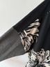 Alembika Floral Black Multi Color Short Sleeve Blouse Size M - photo 4