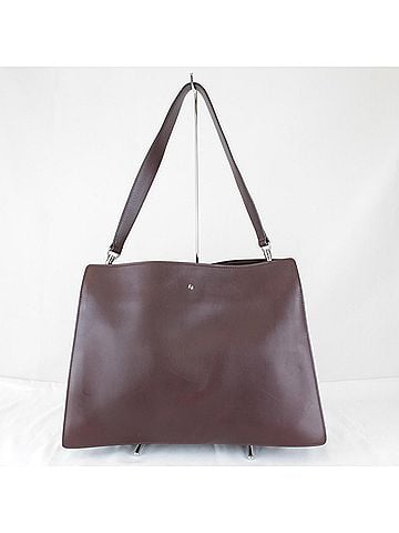 Céline CELINE Celine Chain Hardware Shoulder Bag Leather Women's Bordeaux Wine Red (view 2)