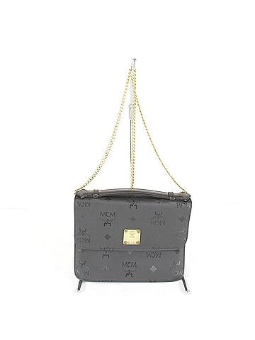 MCM MCM Visetos 2-way Chain Mini Shoulder Bag, 370g, Women's, Black (view 1)