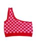 Collusion Checkered-gingham Red Pink Sleeveless Top Size 10 - photo 1