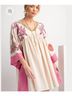 Easel 100% Polyblend Floral Pink White Gold Casual Dress Size M - photo 6
