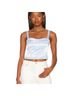 REVOLVE 100% Satin Solid Blue Tank Top Size S - photo 1