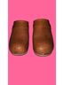 Swedish Hasbeens 100% Leather Brown Mule/Clog Size 8 - photo 3