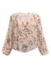 Veronica Beard 100% Silk Floral Multi Color Long Sleeve Blouse Size 6 - photo 4