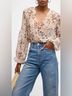 Veronica Beard 100% Silk Floral Multi Color Long Sleeve Blouse Size 6 - photo 5