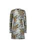 Ed Hardy Print White Black Green Casual Dress Size XL - photo 4