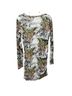 Ed Hardy Print White Black Green Casual Dress Size XL - photo 2