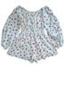 Mable 100% Cotton Floral White Romper Size S - photo 2