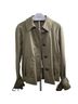 Tory Burch 100% Cotton Solid Tan Jacket Size 12 - photo 4