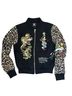 Ed Hardy 100% Polyester Animal Print Black Gold Brown Jacket Size S - photo 16