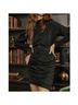 Hunter Bell Jacquard Black Cocktail Dress Size 6 - photo 5